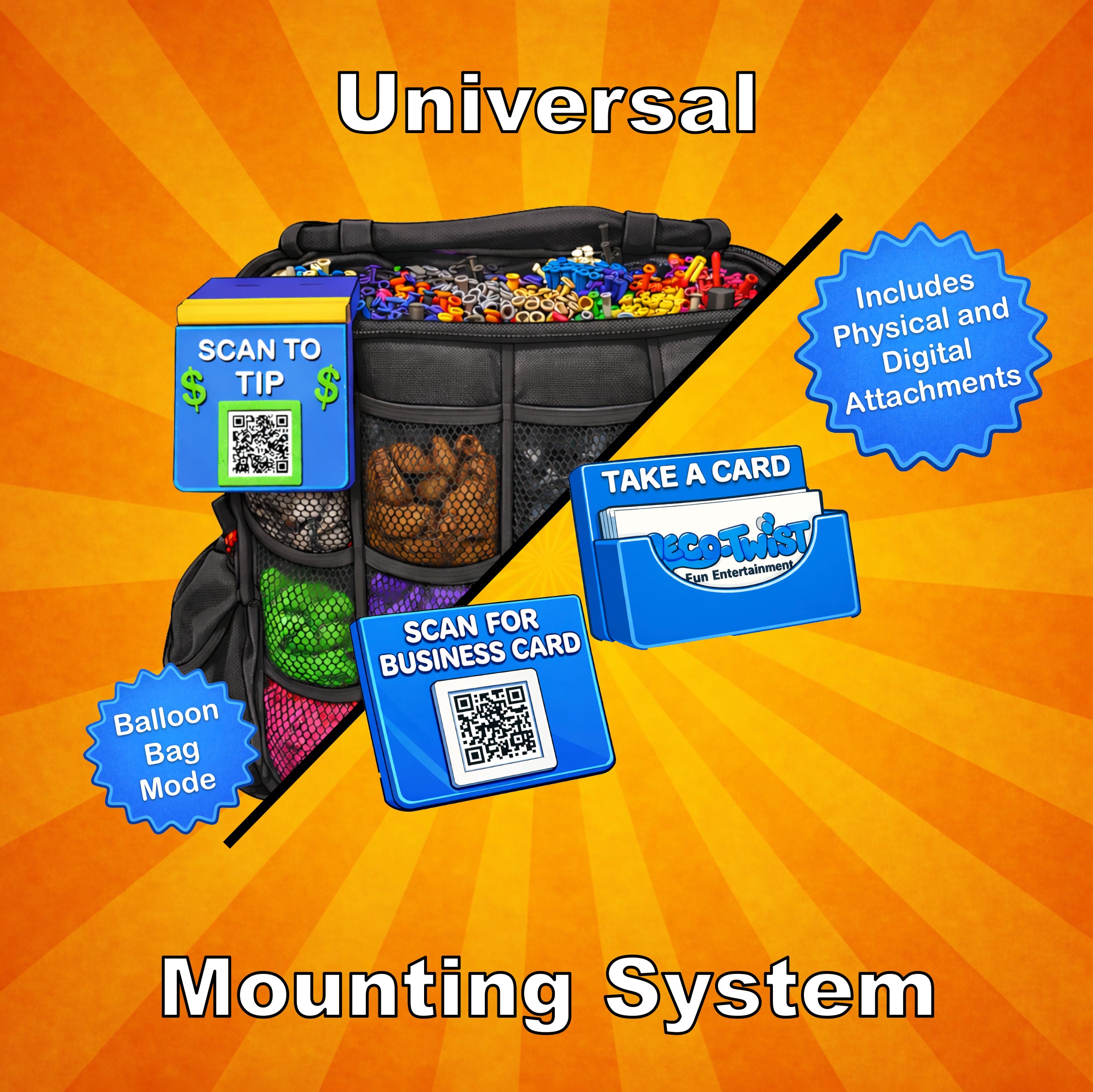 Universal Mounting System (Phyical and digital business card version)